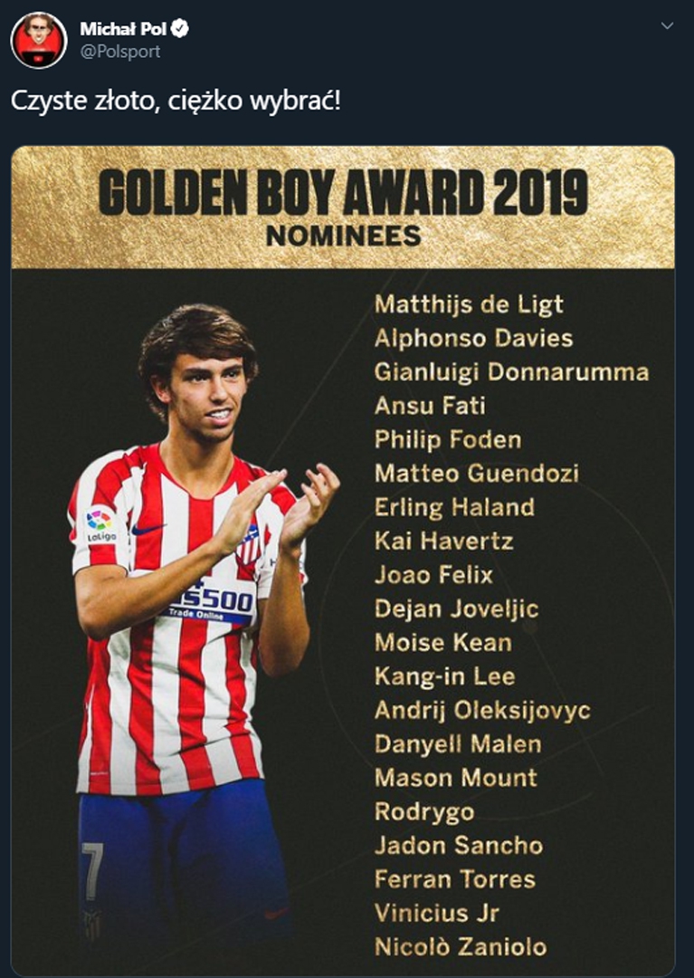 20 nominowanych do nagrody ''Golden Boy''